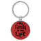 Enthoozies My Family is my Life Red 1.5" x 3" Laser Engraved Keychain Backpack Pull