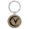 Enthoozies Capricorn Zodiac Sign Astrology Light Brown 1.5" x 3" Laser Engraved Keychain Backpack Pull