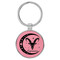 Enthoozies Capricorn Zodiac Sign Astrology Pink 1.5" x 3" Laser Engraved Keychain Backpack Pull