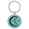 Enthoozies Sagittarius Zodiac Sign Astrology Teal  1.5" x 3" Laser Engraved Keychain Backpack Pull