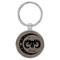 Enthoozies Aries Zodiac Sign Astrology Gray 1.5" x 3" Laser Engraved Keychain Backpack Pull