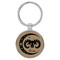Enthoozies Aries Zodiac Sign Astrology Light Brown 1.5" x 3" Laser Engraved Keychain Backpack Pull