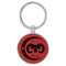 Enthoozies Aries Zodiac Sign Astrology Red 1.5" x 3" Laser Engraved Keychain Backpack Pull