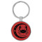 Enthoozies Cancer Zodiac Sign Astrology Red 1.5" x 3" Laser Engraved Keychain Backpack Pull