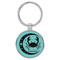 Enthoozies Cancer Zodiac Sign Astrology Teal  1.5" x 3" Laser Engraved Keychain Backpack Pull