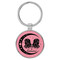 Enthoozies Gemini Zodiac Sign Astrology Pink 1.5" x 3" Laser Engraved Keychain Backpack Pull