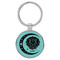 Enthoozies Leo Zodiac Sign Astrology Teal  1.5" x 3" Laser Engraved Keychain Backpack Pull