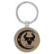 Enthoozies Taurus Zodiac Sign Astrology Light Brown 1.5" x 3" Laser Engraved Keychain Backpack Pull