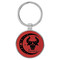 Enthoozies Taurus Zodiac Sign Astrology Red 1.5" x 3" Laser Engraved Keychain Backpack Pull