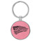 Enthoozies USA Flag We the People Patriotic Pink 1.5" x 3" Laser Engraved Keychain Backpack Pull