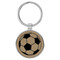 Enthoozies Soccer Ball Light Brown 1.5" x 3" Laser Engraved Keychain Backpack Pull