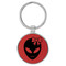 Enthoozies Happy Female Alien Red 1.5" x 3" Laser Engraved Keychain Backpack Pull