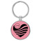 Enthoozies 1776 USA Flag Heart Patriotic Pink 1.5" x 3" Laser Engraved Keychain Backpack Pull