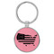 Enthoozies 1776 USA Flag Map Patriotic Pink 1.5" x 3" Laser Engraved Keychain Backpack Pull