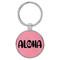 Enthoozies Aloha Pink 1.5" x 3" Laser Engraved Keychain Backpack Pull