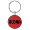 Enthoozies Aloha Red 1.5" x 3" Laser Engraved Keychain Backpack Pull