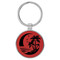 Enthoozies Beach Palm Trees Red 1.5" x 3" Laser Engraved Keychain Backpack Pull
