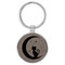 Enthoozies Cat Moon Gray 1.5" x 3" Laser Engraved Keychain Backpack Pull