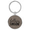 Enthoozies Hello Sunshine Gray 1.5" x 3" Laser Engraved Keychain Backpack Pull
