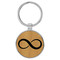 Enthoozies Infinity Loop Bamboo 1.5" x 3" Laser Engraved Keychain Backpack Pull