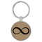 Enthoozies Infinity Loop Light Brown 1.5" x 3" Laser Engraved Keychain Backpack Pull