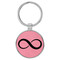 Enthoozies Infinity Loop Pink 1.5" x 3" Laser Engraved Keychain Backpack Pull