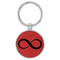 Enthoozies Infinity Loop Red 1.5" x 3" Laser Engraved Keychain Backpack Pull