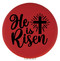 Enthoozies He Is Risen Religious Red 2.5" Diameter Laser Engraved Leatherette Compact Mirror