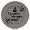 Enthoozies Coffee is my Spirit Animal Gray 2.5" Diameter Laser Engraved Leatherette Compact Mirror