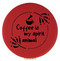 Enthoozies Coffee is my Spirit Animal Red 2.5" Diameter Laser Engraved Leatherette Compact Mirror