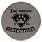 Enthoozies Dog Rescuer is my Superpower Gray 2.5" Diameter Laser Engraved Leatherette Compact Mirror