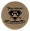 Enthoozies Dog Rescuer is my Superpower Light Brown 2.5" Diameter Laser Engraved Leatherette Compact Mirror