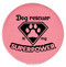 Enthoozies Dog Rescuer is my Superpower Pink 2.5" Diameter Laser Engraved Leatherette Compact Mirror