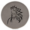 Enthoozies Majestic Horse Gray 2.5" Diameter Laser Engraved Leatherette Compact Mirror