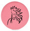 Enthoozies Majestic Horse Pink 2.5" Diameter Laser Engraved Leatherette Compact Mirror