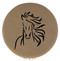 Enthoozies Majestic Horse Light Brown 2.5" Diameter Laser Engraved Leatherette Compact Mirror