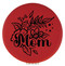 Enthoozies Mom Flowers Red 2.5" Diameter Laser Engraved Leatherette Compact Mirror