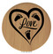 Enthoozies Love Baby Feet Bamboo 2.5" Diameter Laser Engraved Leatherette Compact Mirror