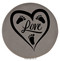 Enthoozies Love Baby Feet Gray 2.5" Diameter Laser Engraved Leatherette Compact Mirror