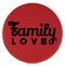 Enthoozies Family Love Red 2.5" Diameter Laser Engraved Leatherette Compact Mirror
