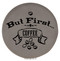 Enthoozies But First Coffee Gray 2.5" Diameter Laser Engraved Leatherette Compact Mirror