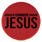 Enthoozies I Choose Jesus Religious Red 2.5" Diameter Laser Engraved Leatherette Compact Mirror