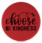 Enthoozies Choose Kindness Red 2.5" Diameter Laser Engraved Leatherette Compact Mirror