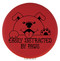 Enthoozies Easily Distracted by Paws Red 2.5" Diameter Laser Engraved Leatherette Compact Mirror V2