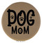 Enthoozies Dog Mom Light Brown 2.5" Diameter Laser Engraved Leatherette Compact Mirror