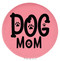 Enthoozies Dog Mom Pink 2.5" Diameter Laser Engraved Leatherette Compact Mirror