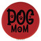 Enthoozies Dog Mom Red 2.5" Diameter Laser Engraved Leatherette Compact Mirror
