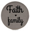 Enthoozies Faith Family Religious Gray 2.5" Diameter Laser Engraved Leatherette Compact Mirror