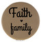 Enthoozies Faith Family Religious Light Brown 2.5" Diameter Laser Engraved Leatherette Compact Mirror