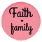 Enthoozies Faith Family Religious Pink 2.5" Diameter Laser Engraved Leatherette Compact Mirror
